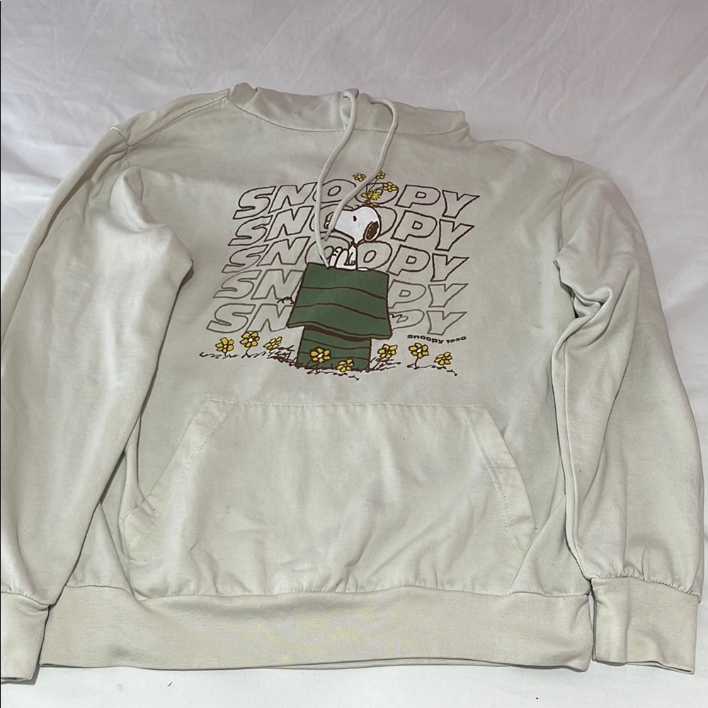 Snoopy Graphic Hoodie in Cream